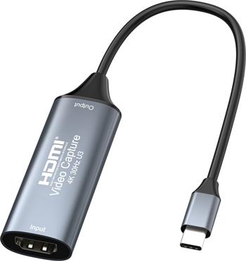PremiumCord HDMI capture/grabber pro záznam Video/Audio signálu do počítače s konektorem USB3.2 typ C